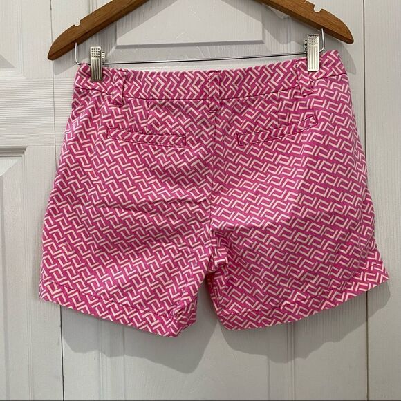 Merona Pink and White Geometric Flat Front Shorts - Picture 5 of 7